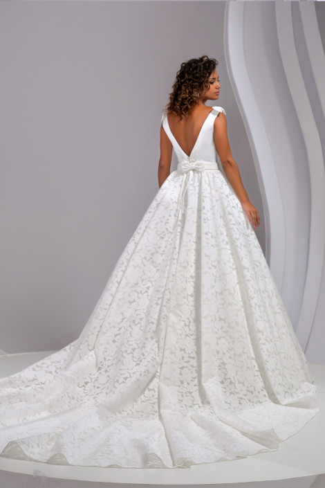 White silk wedding dress, Silk and lace wedding dress, White ball gown, Silk a line wedding dress, Silk bridal dress, Jacqueline 